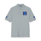 Embroidered Blue Sequin Patch Polo Shirt