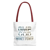 Money Power Tote Bag — 'GMP GOD' Metallic Typographic Canvas Tote