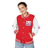 Letterman Jacket — Patriotic "God Money Power" Crest Varsity Jacket