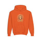 Youth Lion Crest Hoodie — GMP Gold Emblem Kids Pullover