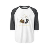 Raglan Shirt - 'God • Money • Power' Vintage Graphic Baseball Tee