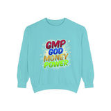 GMP God Money Power Colorblock Sweatshirt — Inspirational Faith & Hustle Crewneck