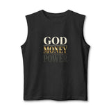 God Money Power - Muscle Tank — Inspirational Faith & Wealth Graphic Tank