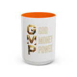 Coffee Mug — G.M.P. (God Money Power) Gold Accent Ceramic Mug