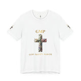 God Money Power Cross Tee — Christian Faith Graphic T‑Shirt