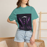 Angel Of Death- T-Shirt — Gothic Angel Wings Graphic Tee (Purple Reaper Design)