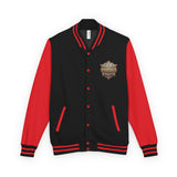 Letterman Jacket — 'God Money Power' Retro Crest Varsity Jacket
