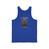 GMP Gold Throne Tank Top — Luxe Mythic Graphic Jersey Tank