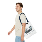 GMP Metallic Logo Tote Bag — God Money Power Graphic Tote