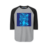 Raglan Shirt - Blue Stencil Graphic "Good Money POP"