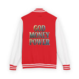 Letterman Jacket — GOD MONEY POWER Varsity Jacket