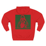 Hoodie — Red & Green Saint Graphic Pullover