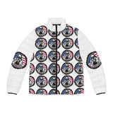 Men's Puffer Jacket — Patriotic American Seal Graphic All-Over Print