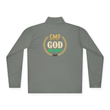 Quarter-Zip Pullover — "GMP God Money Power" Crest Embroidered Pullover