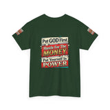 Put GOD First Hustle For The MONEY Tee - Faith & Motivation Graphic T-Shirt