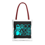 Tote Bag — Retro Neon "God Money Power" Graphic Tote
