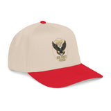 Eagle Emblem Baseball Cap — Gold Shield Rustic Outdoor Hat