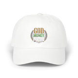 God Money Power -Dad Cap — Embroidered Religious Faith & Prosperity Baseball Hat