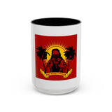 God Money Power Coffee Mug — Bold Red Retro Palm Design (11/15oz)