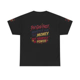 Inspirational Graphic Tee — "Put God First, Hustle for the Money, Put Yourself in Power"