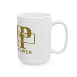 GMP Money Power Ceramic Mug – Gold Logo Coffee Cup (11oz & 15oz)