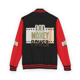 Letterman Jacket — 'God Money Power' Retro Varsity Jacket