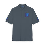 Embroidered Blue Sequin Patch Polo Shirt