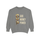 Sweatshirt — G.M.P. Gold Logo "God Money Power" Casual Graphic Sweatshirt