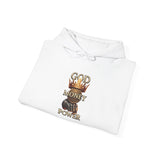 God Money Power Hoodie — Graphic Religious Statement Sweatshirt