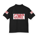 Youth Polo Shirt - 'GMP God Money Power' Red Logo Back & Sleeves