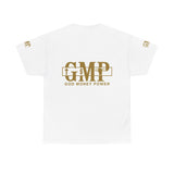 GMP "God Money Power" Graphic Tee – White Gold Logo
