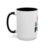 God Money Power Accent Coffee Mug — Inspirational Faith & Wealth Quote