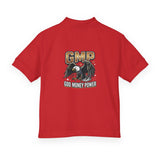 Youth Polo — "GMP: God Money Power" Eagle Logo