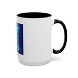 Blue Urban Prayer Coffee Mug — "God, Money, Power" Accent Mug