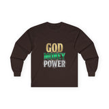 God Money Power -Long Sleeve Tee — Inspirational Faith & Wealth Graphic Shirt