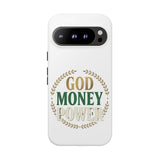 Phone Case — "God Money Power" Inspirational Religious Design