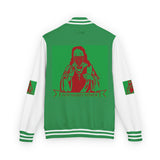 Letterman Jacket — Retro 'God Money Power' Graphic Varsity Jacket
