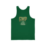GMP (God Money Power) Gold Logo Tank Top — Inspirational Faith & Hustle Sleeveless Shirt