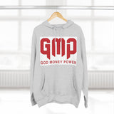 GMP 'God Money Power' Hoodie – Bold Red Logo Fleece Pullover