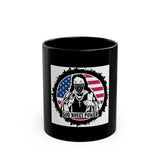 God Money Power Black Mug – Patriotic Bandana Saint Coffee Cup (11oz & 15oz)