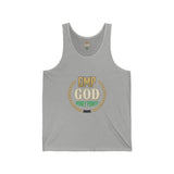Money Power 'GMP GOD' Tank Top — Athletic Summer Jersey Tank with Gold Laurel Design