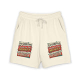 Fleece Sweat Shorts — "Put GOD First, Hustle for the MONEY" Graphic