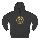 GMP God Money Power Hoodie — Retro Laurel Crest Graphic Hoodie