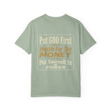 Put GOD First Hustle For The MONEY Graphic T-Shirt