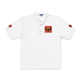 Embroidered Floral Skull Polo