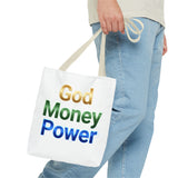 God Money Power Tote Bag — Inspirational Faith & Prosperity Canvas Tote