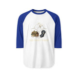 Raglan Shirt - 'God • Money • Power' Vintage Graphic Baseball Tee
