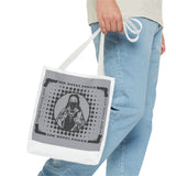 Religious Icon Tote Bag — "God Money Power" Graphic Canvas Tote