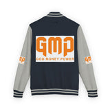 Letterman Jacket — "GMP (God Money Power)" Red & White Varsity Jacket