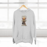 God Money Power Hoodie — Graphic Religious Statement Pullover
